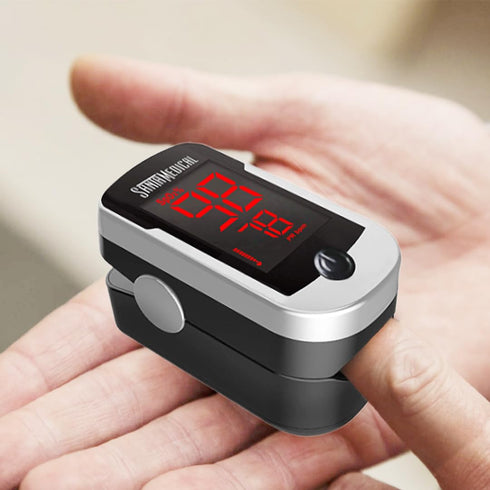 Deluxe SM-110 Finger Pulse Oximeter with Carry Case and Neck/Wrist Cord...