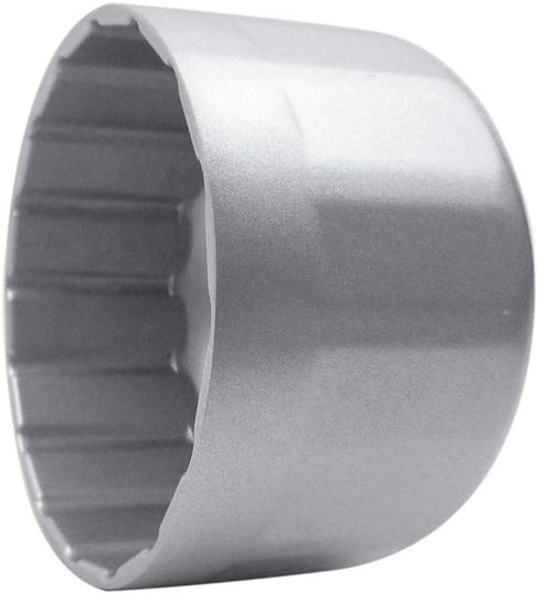86.6mm 16 Flute Oil Filter Wrench for Volvo and BMW - 86mm Cartridge Style Oil Filter Housing Caps, Removal Tool (Silver)...