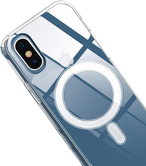 Ambar Magnetic Clear Case Designed for iPhone Xs Max – Compatible with MagSafe Charger, Support Magnetic Car Mount Wireless Charging...
