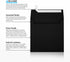 LUXPaper Square Invitation Envelopes | Peel & Press | 6" x 6" | Midnight Black | 80lb. Text | 50 Qty...