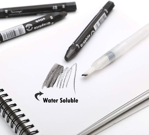 dainayw Graphite Stick Set - Water Soluble - 4B 6B 10B, Art Drawing Supplies for Sketch & Shading Pencils, Artist Sketching - 3 Pcs...