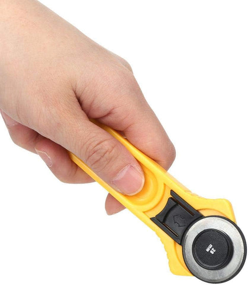 Rotary Cutter with Blade Handheld Rotary Roller Cutter Sewing Craft Cutting Tool Cloth Sewing Cutter Craft Supplies for Crafting Sewing Quilting P...