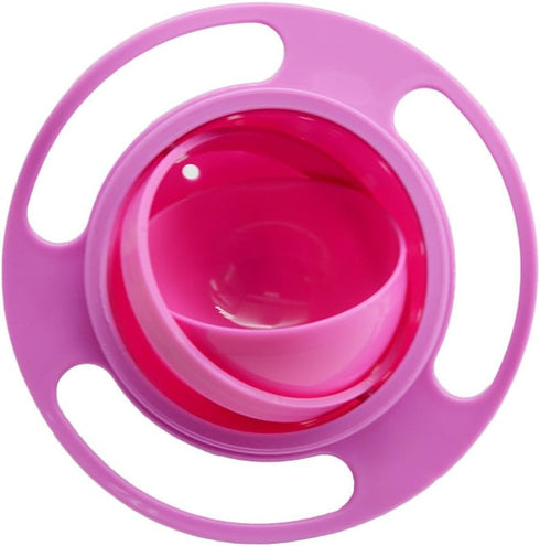 Magic Gyro Bowl 360 Degree Rotate Spill-Proof Bowls with Lid Plastic Creative Dishes Practice Feeding Bowls...