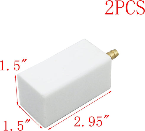 MY MIRONEY 2.95" Air Stone Bar 2-Pack Bubble Stones White Bubbler for Aquarium Fish Tank...