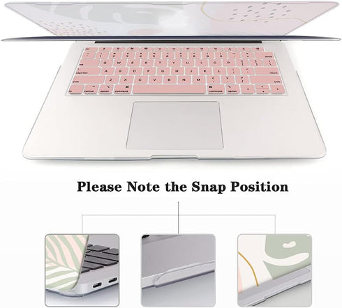 iCasso Compatible with MacBook Pro 13 inch Case 2023 2022-2016 Release A2338 M2/M1/A2159/A1989/A1706/A1708, Plastic Hard Shell Case with Keyboard ...