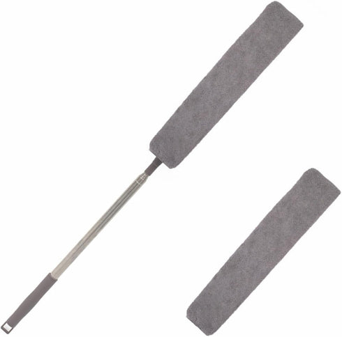 Retractable Gap Dust Cleaner, Under Refrigerator/Sofa Cleaning Tool, Microfiber Gap Duster with Extendable Pole 32-100 Inches, Suitable for Undern...