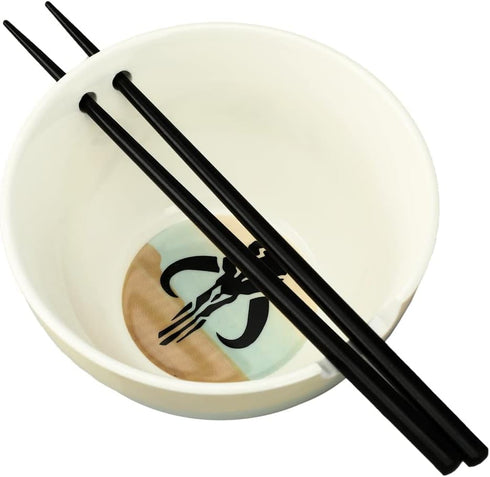 Bioworld Star Wars The Mandalorian 20 oz Ramen Bowl with Chopsticks...