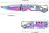 2 Pack Pocket Knife (Multicolored Titanium) with Key Ring Easy To Everyday Carry, Folding Knife Self-Defense...