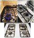 MOACOCK 50 Pack Aluminum Foil Square Stove Burner Covers Disposable Heavy Thick Quality Bib Liners Drip Pans Gas Range Top Protectors 8.5”