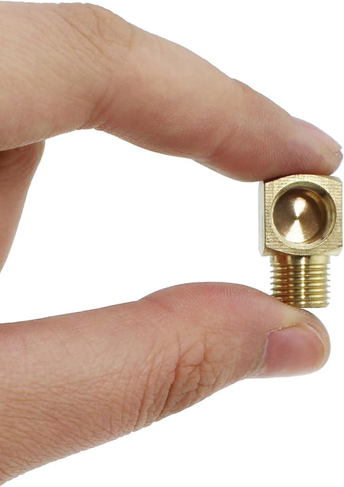 4PCS 90 Degree Street Elbow Brass Pipe Fitting 1/8 Inch NPT Female to 1/8 Inch NPT Male Elbow Fitting for Gas and Refrigeration and Hydraulic Appl...