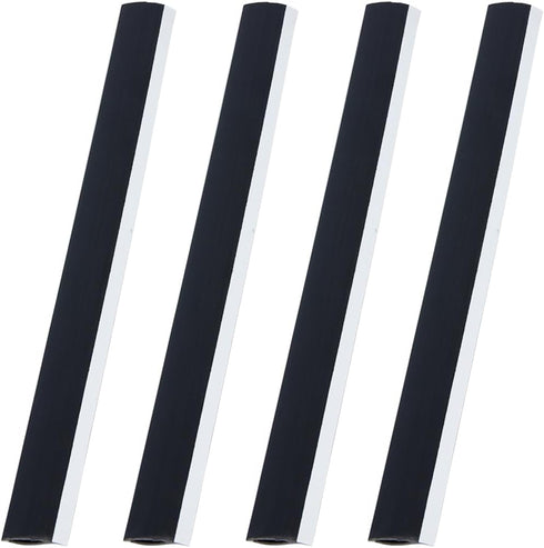 CRASPIRE 4Pcs Dustpan Rubber Edge Strips Adhesive Replacement Lip Black Broom Plastic Small Dustpan Repair Inlet Refill Pressing Garbage Silicone ...