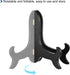 uxcell 8" Easel Plate Holder, Wooden Folding Display Stand Black for Decorative Picture Frame...