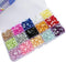Chenkou Craft 5000pcs Assorted 15 Colors Half Flatback Imitation Pearl Bead 5mm Gem Scrapbook Craft DIY Beads + Plastic Box...