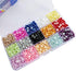 Chenkou Craft 5000pcs Assorted 15 Colors Half Flatback Imitation Pearl Bead 5mm Gem Scrapbook Craft DIY Beads + Plastic Box...