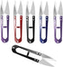 JINJIAN Thread Snips Sewing Scissors 4.9'', 6PCS Small Trimming Clippers U Shape Yarn Cutter for Embroidery Cross Stitch Sewing Craft Supplies(COL...