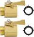 Hooshing 2PCS Garden Hose Shut Off Valve Heavy Duty 3/4" Brass Garden Hose Adapter Water Flow Control Valve for Garden Nozzle Water Hose...