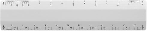 Alumicolor Architect 6 inch Ruler Scale w/ 4 Bevel for Drawing, Drafting & Engineering, Calibrations Divided by (1/8, 1/4), (1/2, 1), (3/8, 3/4), ...