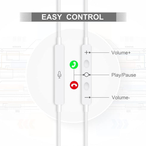 2 Pack Wired Earbuds with 3.5mm Jack, Earphones in-Ear Headphones with Microphone,HiFi Stereo, Powerful Bass and Clear Audio, Compatible with Appl...