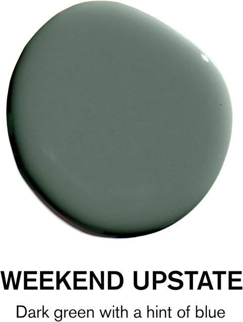 BACKDROP | Premium Interior Paint | Large Adhesive Paint Swatch | WEEKEND UPSTATE - Dark Green With A Hint Of Blue | 12" x 12" Color Sample...