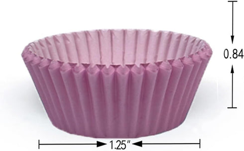 qiqee Mini 300-Count Cupcake Liners Cupcake Cups Food Grade 6 Solid Pink Purple Colors Cupcake Papers Baking Cups Cupcake Wrappers (Mini Size)...