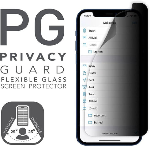 ARMOR Flexible Glass Screen Protector for iPhone 12 Mini, Privacy Guard with 9H...