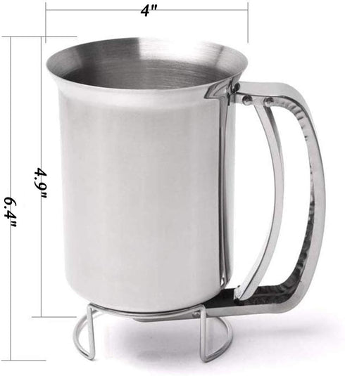Stainless Steel Pancake Cupcake Batter Dispenser - Great for Cupcakes Belgian Waffles Crepes Muffin Baking (800ml)...