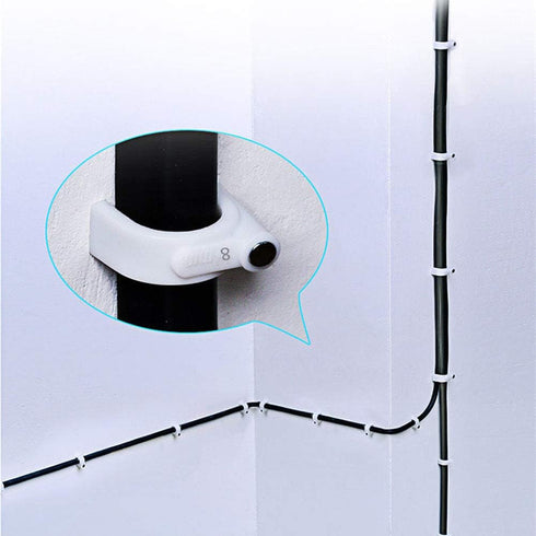 Round Cable Wire Clips, RG6/RG59/CAT5/CAT6/RJ45 Electrical Ethernet Dish TV Speaker Wire Cord Tie Holder, Single Coaxial Nail Clamps (6mm + 8mm + ...