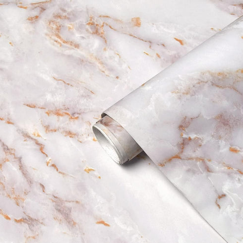 Marble Contact Paper for Countertops Marble Wall Paper Matte Peel and Stick Wallpaper Removable Self Adhesive Granite Vinyl Film Waterproof Roll 1...