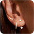 Stud Earrings for Women, Dainty Gold Earrings Set 14k Gold Plated Small Hoop Earrings for Women Hypoallergenic Earring Sets for Multiple Piercing ...