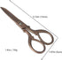5inch Vintage Style Scissors Titanium Plating Stainless Steel Antique Shears for Craft Embroidery Crochet Needle Point Knitting Project...