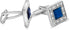 Blue Navy Swarovski Crystal Square Cufflinks for Men Classical Swarovski Cuff Links with Gift Box Elegant Style...