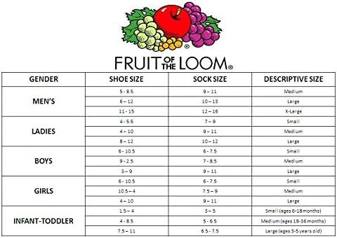 Fruit of the Loom Women's 6 Pack Core Crew Socks, White, Shoe Size: 8-12...