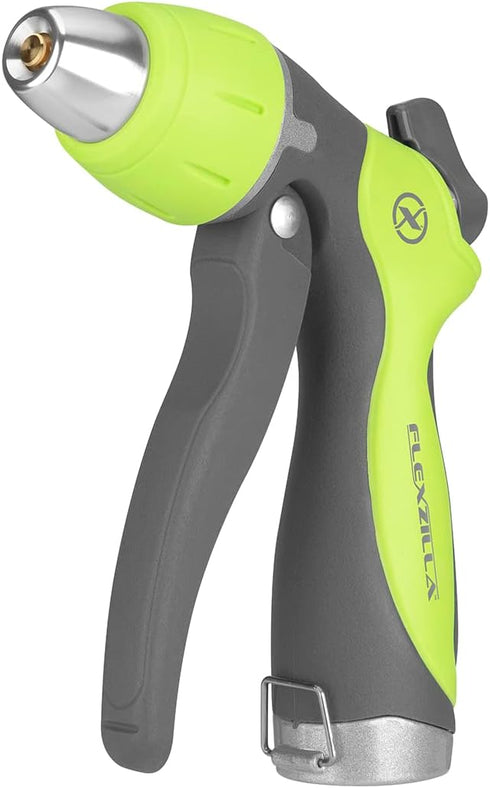 Flexzilla Garden Hose Nozzle - Heavy Duty Adjustable Flow Pistol, NFZG68-E, ZillaGreen™...