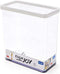 Loft, Rectangular Storage Box 3.2l with lid and Seal, Plastic (PP) BPA-Free, Transparent/White, 3,2l (20,0 x 10,0 x 21,4 cm)...