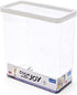 Loft, Rectangular Storage Box 3.2l with lid and Seal, Plastic (PP) BPA-Free, Transparent/White, 3,2l (20,0 x 10,0 x 21,4 cm)...