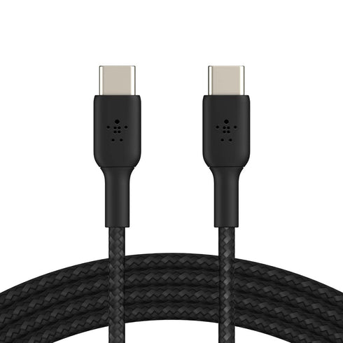 Belkin BoostCharge Braided USB-C to USB-C Cable (1M/3.3ft) for iPhone 15, iPhone 15 Pro, iPhone 15 Pro Max, iPhone 15 Plus, Galaxy S23, S22, Note1...