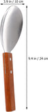2Pcs Japanese Rice Spatula Versatile Non Stick Serving Spoon with Wood Handle Tofu Scoop Spoon for Home Kitchen Large...