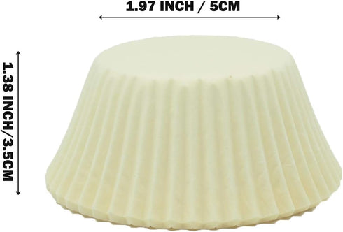Premium White Standard Greaseproof Cupcake Liners Muffin Baking Cups for Wedding, 100-Count...