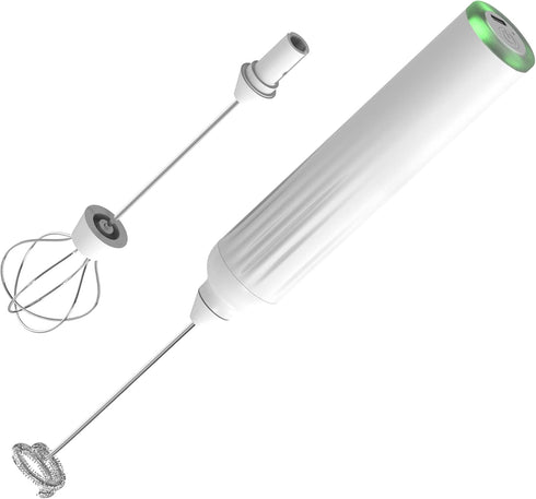 Milk Frother Handheld with 3 Stainless Steel Whisks, Rechargeable Electric Drink Mixer with Stand & Travel Case, Milk Foamer for Coffee, Latte, Ca...