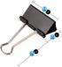 H&S Multi-purpose Jumbo Foldback Clips for Paperwork - (Pack of 10) Black Binder Office Clips for Paper & Pictures - Bulldog Large Binder Clips fo...