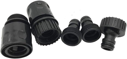 Plastic Garden Hose Connector Set Male and Female - Quick Release Connect Kit, Water Hose Thread Fitting Adapter Set, from Quick Connector to Stan...