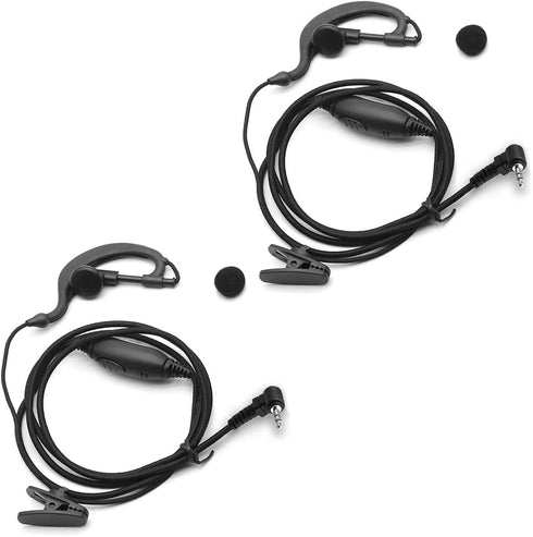 2 X Clip Ear Earpiece Headset for Uniden Radio GMR1038-2 GMR1058-2CK GMR2240-2CK SX237-2CK SX329-2CKHS SX409-3VP SX507-2CKHS Walkie Talkie Ear Hoo...