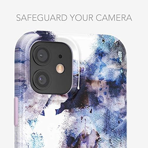 tech21 EcoArt Collage White and Blue for Apple iPhone 12 and 12 Pro 5G - Fully Biodegradable Phone Case with 10 ft. Drop Protection, Collage 2 Whi...