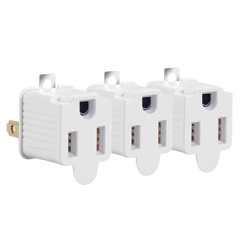 3-2 Prong Adapters Grounding Converters-TENINYU ETL Adapter 3-pack for Outlets Electrical Household Workshops and Other Appliances...