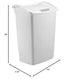 Rubbermaid,White Dual-Action Swing Lid Trash Can, 11.25 Gallon, for Home/Kitchen/Bathroom/Garbage...