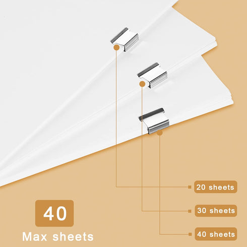 6pcs Paper Clip Dispenser,Clam Clip Dispensers with 200 Metal Refill Clips,Handheld Reusable Creative Stapler Push Clamp File...