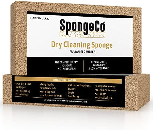 Dry Cleaning Soot Eraser Sponge - Pet Hair, Smoke, Soot, Dust and Dirt Remover - 3x6x1.5 (3 Pack)...