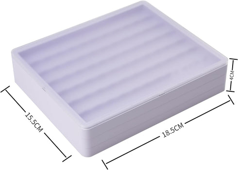 3Pcs Minimalist Keyboard Keycaps Container, ABS Clear Keycaps Case, Purple Keycap Storage Box Waterproof Dustproof Keycaps Container for Cherry/MO...