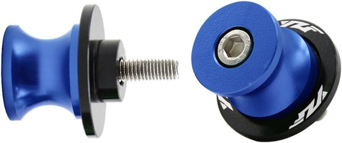 2pcs 6MM M6 X1.5 Motorcycle Swing arm Sliders Stand Spools fits for YZF R1 R3 R6 R7 R125 R25 R1000 (Blue)...