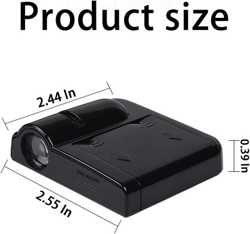 2Pcs Universal Car Door Lights Logo Projector, Auto Door Projection Wireless LED Welcome Courtesy Light, Welcome Ghost Shadow Lamp Vehicle Accesso...
